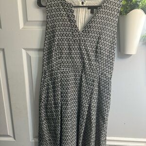 Black and White Geometric Dress